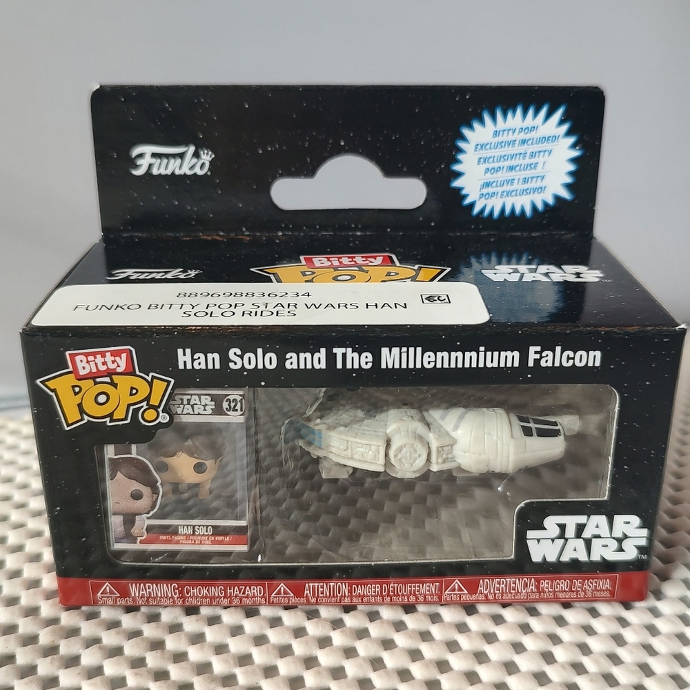 Funko Bitty POP Ride: Star Wars Han Solo with the Millennium Falcon Collectible